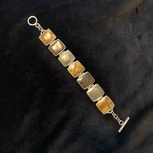 Pyrite and Silver Bracelet